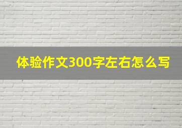 体验作文300字左右怎么写