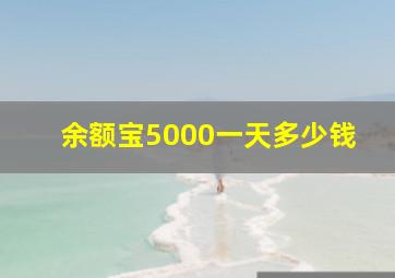 余额宝5000一天多少钱