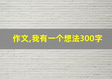 作文,我有一个想法300字