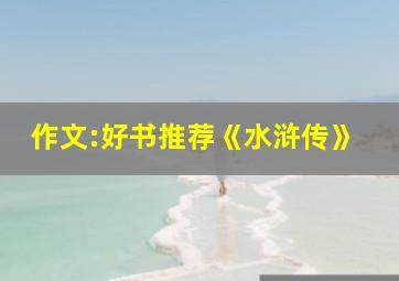 作文:好书推荐《水浒传》