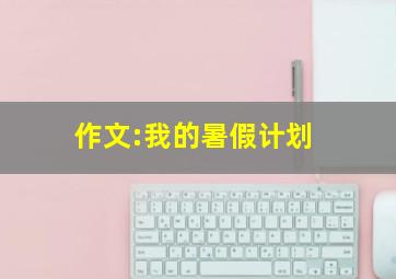 作文:我的暑假计划