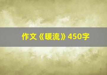 作文《暖流》450字