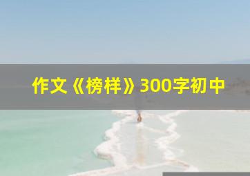 作文《榜样》300字初中