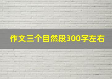 作文三个自然段300字左右