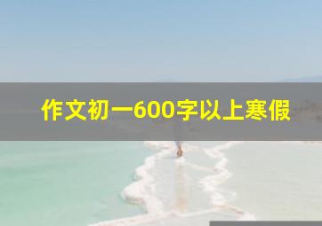 作文初一600字以上寒假