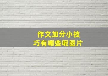 作文加分小技巧有哪些呢图片