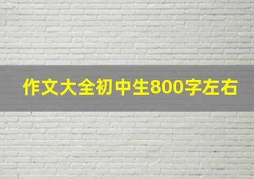 作文大全初中生800字左右