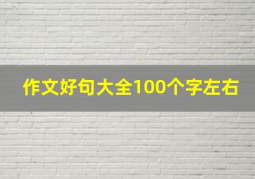 作文好句大全100个字左右