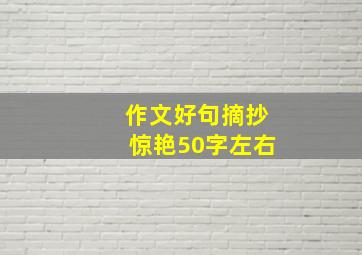 作文好句摘抄惊艳50字左右