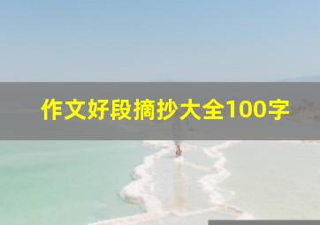 作文好段摘抄大全100字