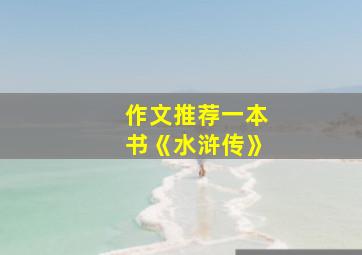 作文推荐一本书《水浒传》