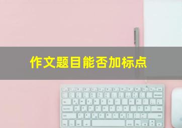 作文题目能否加标点