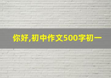 你好,初中作文500字初一