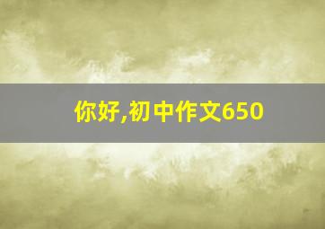 你好,初中作文650