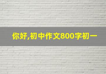 你好,初中作文800字初一