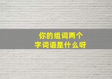 你的组词两个字词语是什么呀