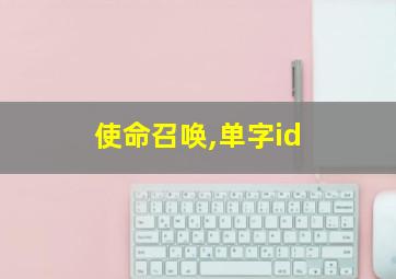 使命召唤,单字id