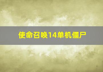 使命召唤14单机僵尸