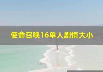 使命召唤16单人剧情大小