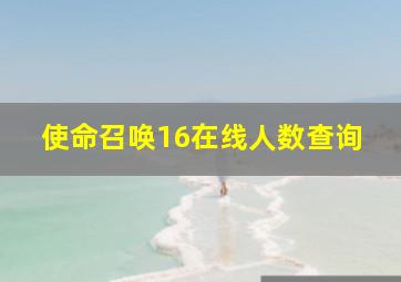 使命召唤16在线人数查询