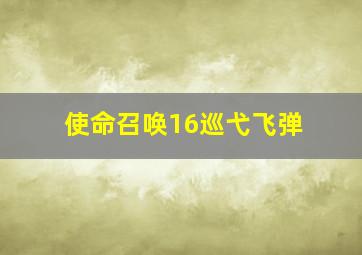 使命召唤16巡弋飞弹