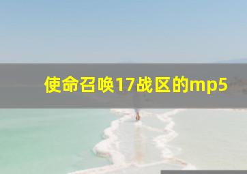 使命召唤17战区的mp5