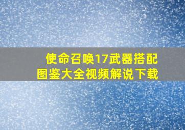 使命召唤17武器搭配图鉴大全视频解说下载