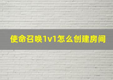 使命召唤1v1怎么创建房间