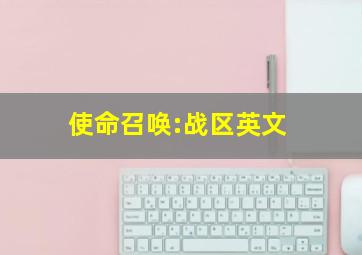 使命召唤:战区英文