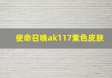 使命召唤ak117紫色皮肤