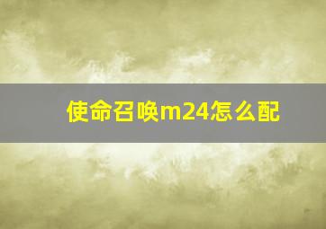 使命召唤m24怎么配