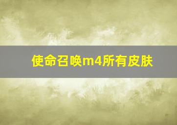 使命召唤m4所有皮肤