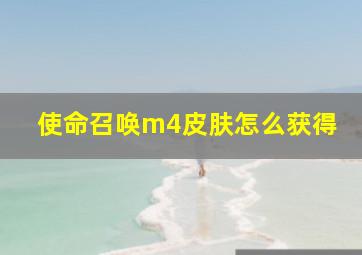 使命召唤m4皮肤怎么获得