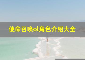 使命召唤ol角色介绍大全