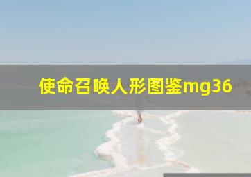 使命召唤人形图鉴mg36