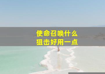 使命召唤什么狙击好用一点