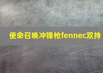 使命召唤冲锋枪fennec双持