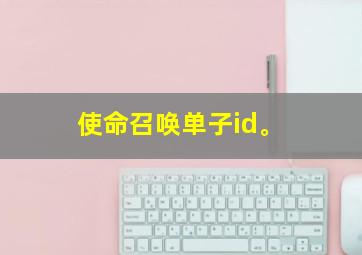 使命召唤单子id。