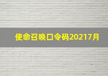 使命召唤口令码20217月