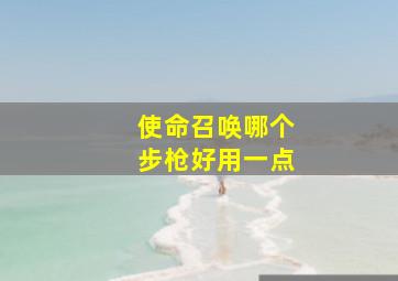 使命召唤哪个步枪好用一点