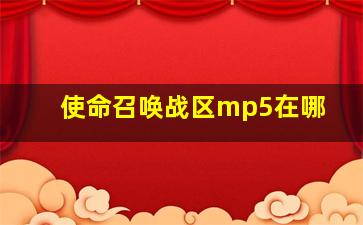 使命召唤战区mp5在哪