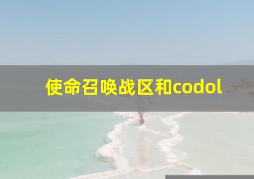 使命召唤战区和codol