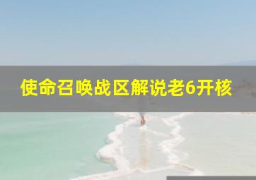 使命召唤战区解说老6开核