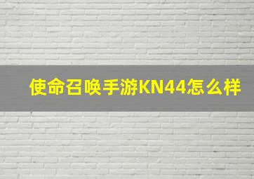 使命召唤手游KN44怎么样