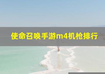 使命召唤手游m4机枪排行