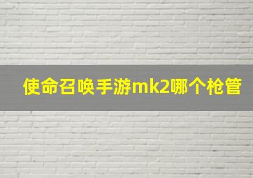 使命召唤手游mk2哪个枪管