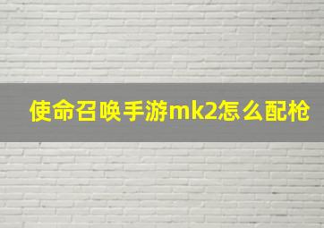 使命召唤手游mk2怎么配枪