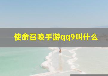 使命召唤手游qq9叫什么