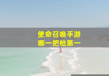 使命召唤手游哪一把枪第一