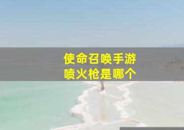 使命召唤手游喷火枪是哪个